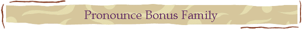 Pronounce Bonus Family